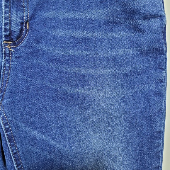 Kidpik Girls Blue Skinny Jeans Whiskering Five Pockets Medium Wash Size 16 - Picture 3 of 10